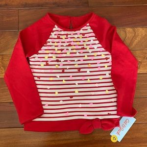 Cat and Jack Girls Heart Sweatshirt